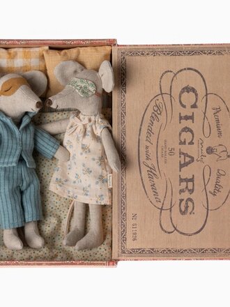 Maileg Maileg - mum & dad mice in cigar box