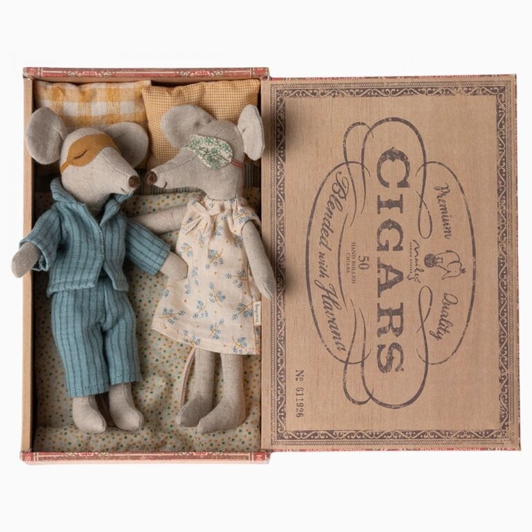 Maileg Maileg - mum & dad mice in cigar box