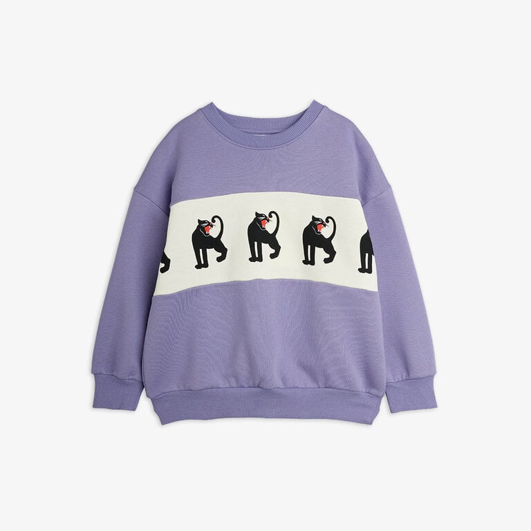 mini rodini Mini rodini - Panther panel sweatshirt purple