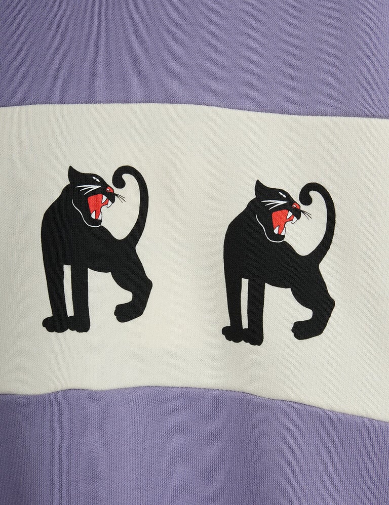 mini rodini Mini rodini - Panther panel sweatshirt purple