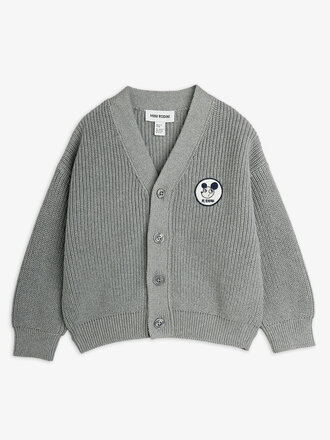 mini rodini mini rodini - Ritzratz patch knitted cardigan grey