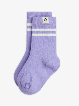 mini rodini mini rodini - Wool rib 1-pack socks purple
