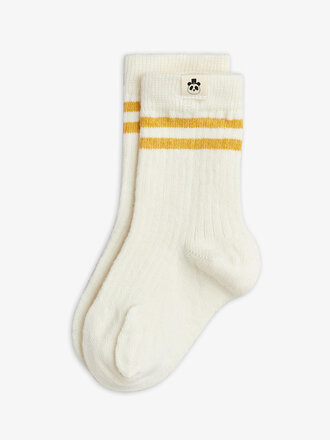 mini rodini mini rodini - Wool rib 1-pack socks off white
