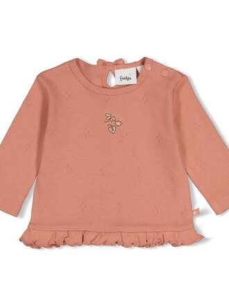 Feetje Feetje - Longsleeve pointelle rib Fall in Love