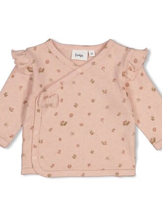 Feetje Feetje - Overslagshirt pointelle rib AOP Fall in Love