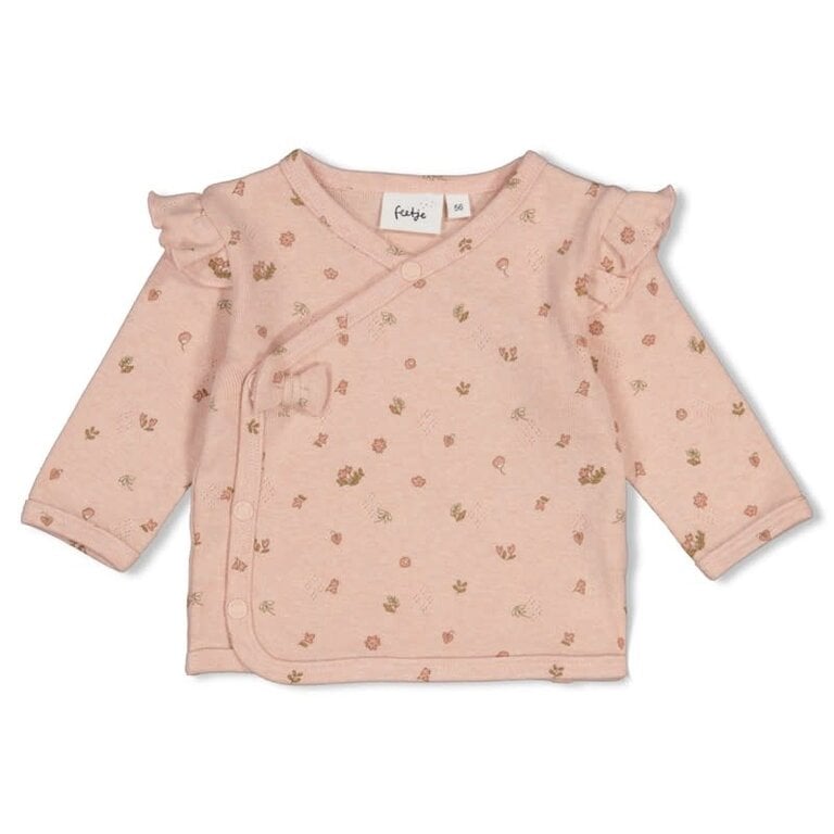 Feetje Feetje - Overslagshirt pointelle rib AOP Fall in Love