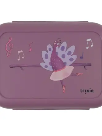 Trixie Trixie -Lunch box with clips - ballerina peacock