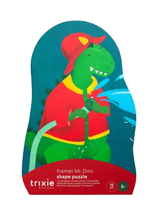 Trixie Trixie - Vormenpuzzel - Brandweerman Mr. Dino - 12 stuks