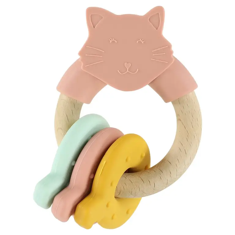Trixie Trixie -Houten activiteitenring met silicone - Mrs cat