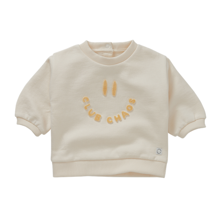 Sproet & Sprout sproet & sprout BABY SWEATSHIRT CLUB CHAOS IVORY