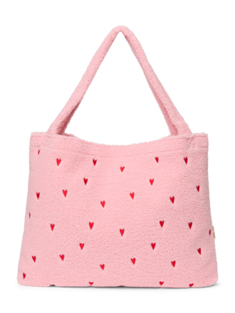 studio noos Studio Noos - Mom bag Teddy Light Pink Hearts
