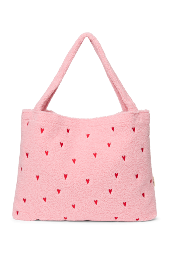 studio noos Studio Noos - Mom bag Teddy Light Pink Hearts