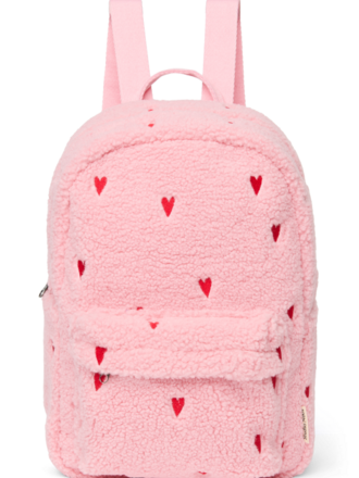studio noos Studio Noos -Denim Midi Backpack Light Pink Hearts