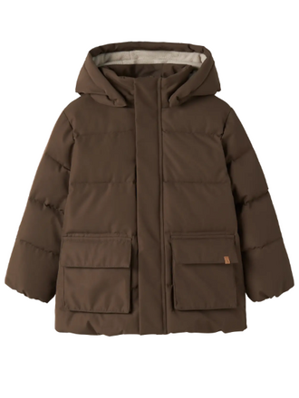 Lil' Atelier Lil Atelier - Long puffer jacket Dark Earth