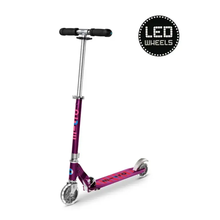 Micro MICRO SPRITE LED - 2-WIEL VOUWSTEP - PAARS STREPEN