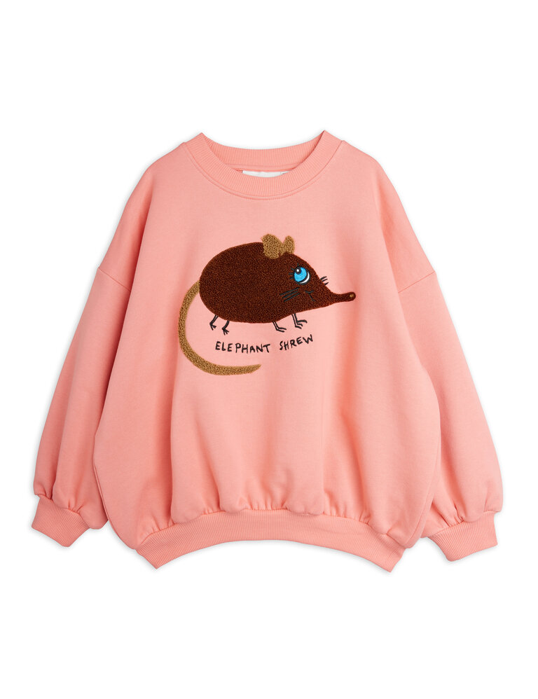 mini rodini Mini rodini.Elephant shrew chenille sweatshirt  pink