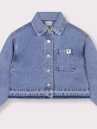Alix the label Alix mini - kids woven flowy denim blouse