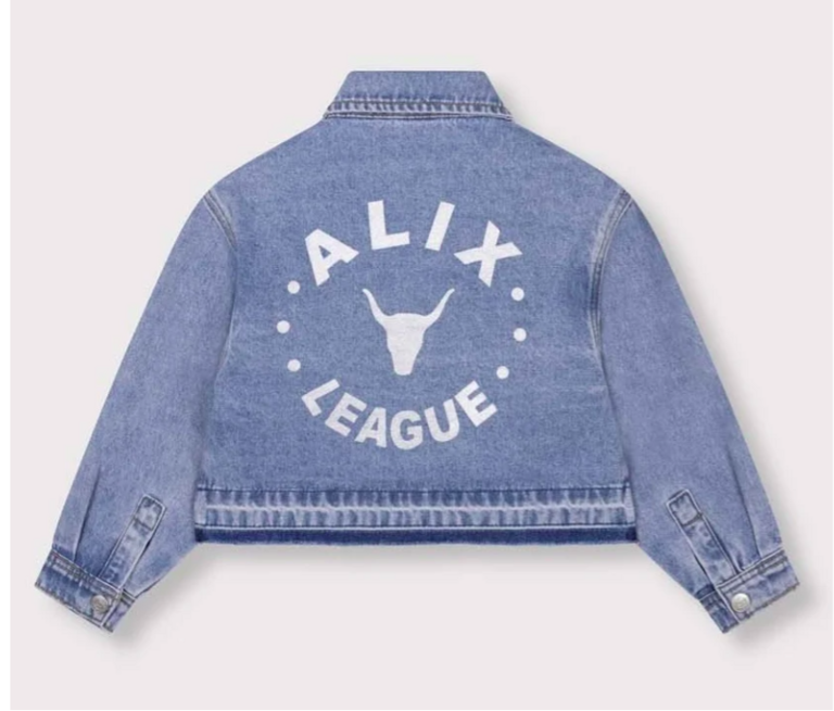 Alix the label Alix mini - kids woven flowy denim blouse