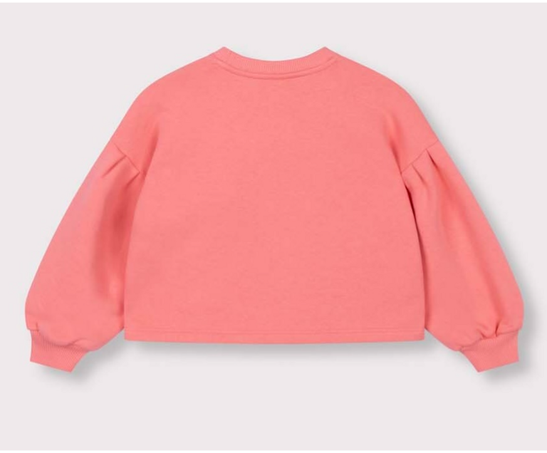 Alix the label alix mini - knitted cropped sweater coral