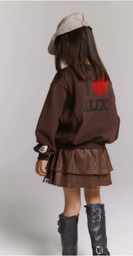 Alix the label Alix mini -  knitted shiny skirt