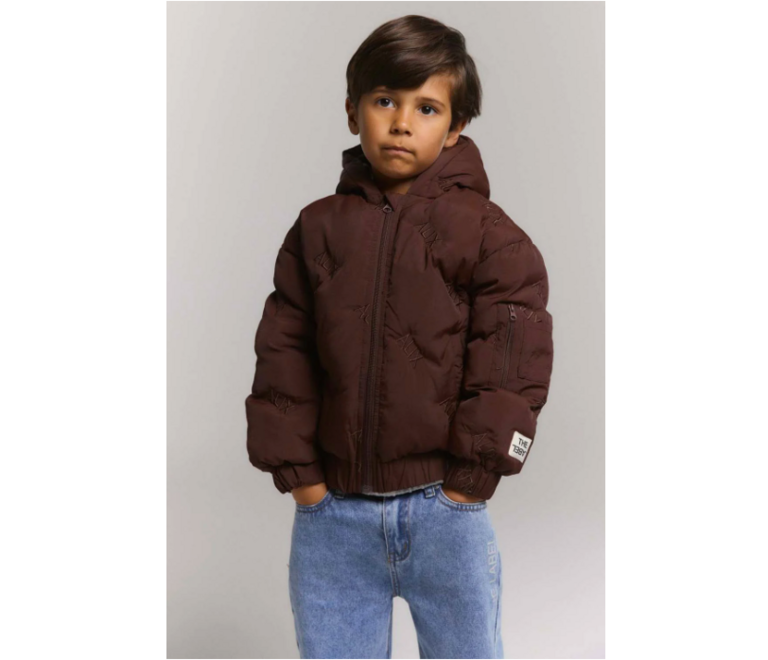 Alix the label Alix mini - alix quilted coat warm brown