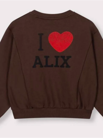 Alix the label Alix mini - knitted batwing sweater warm brown