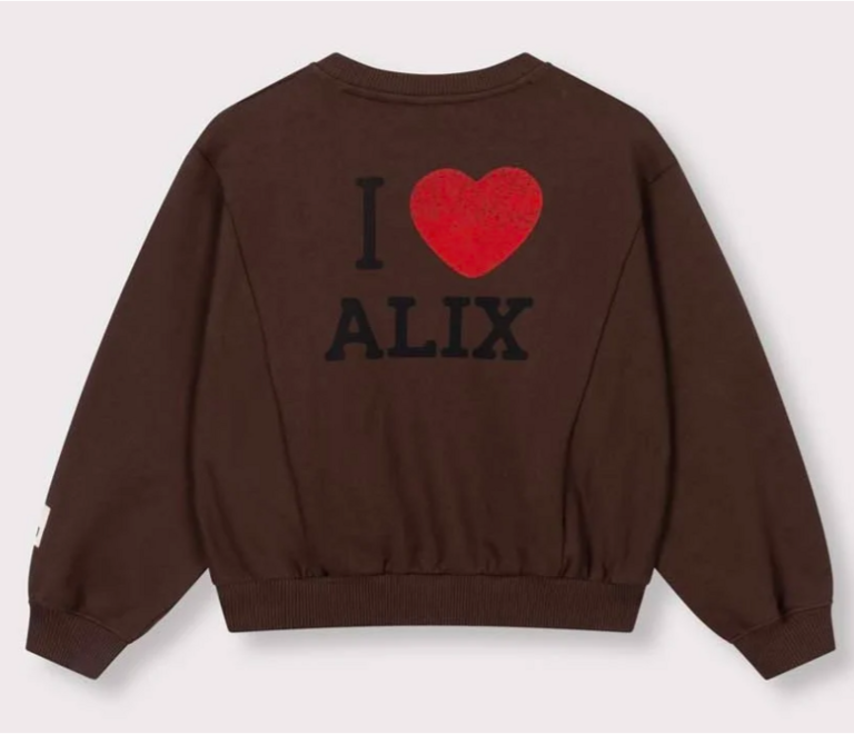 Alix the label Alix mini - knitted batwing sweater warm brown