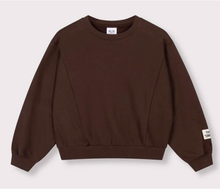 Alix the label Alix mini - knitted batwing sweater warm brown
