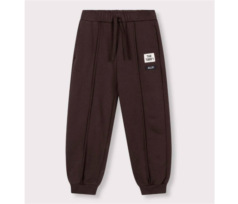 Alix the label Alix mini - knitted pintuck pants warm brown