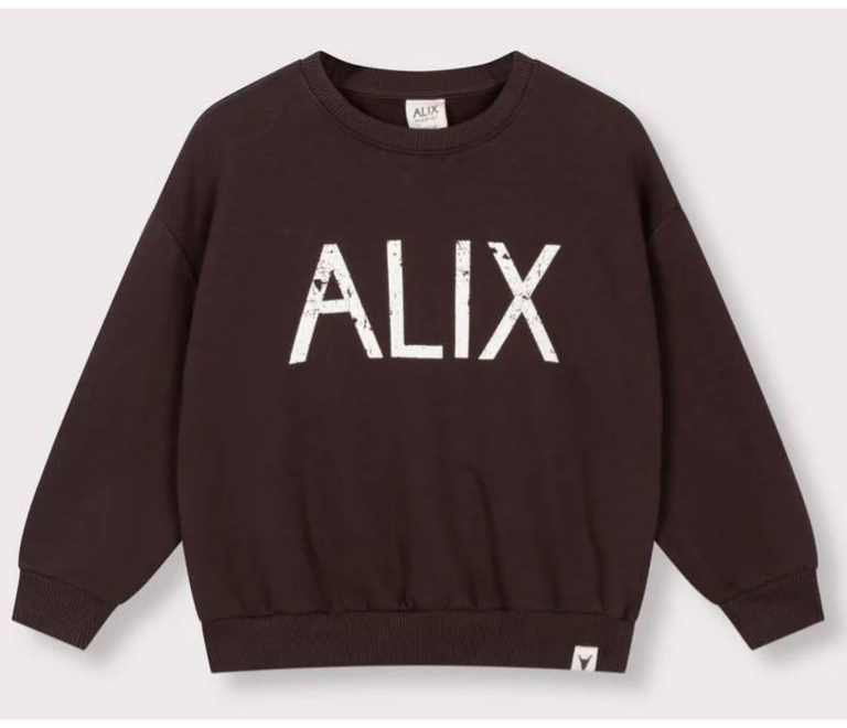 Alix the label Alix mini - knitted world tour sweater warm brown