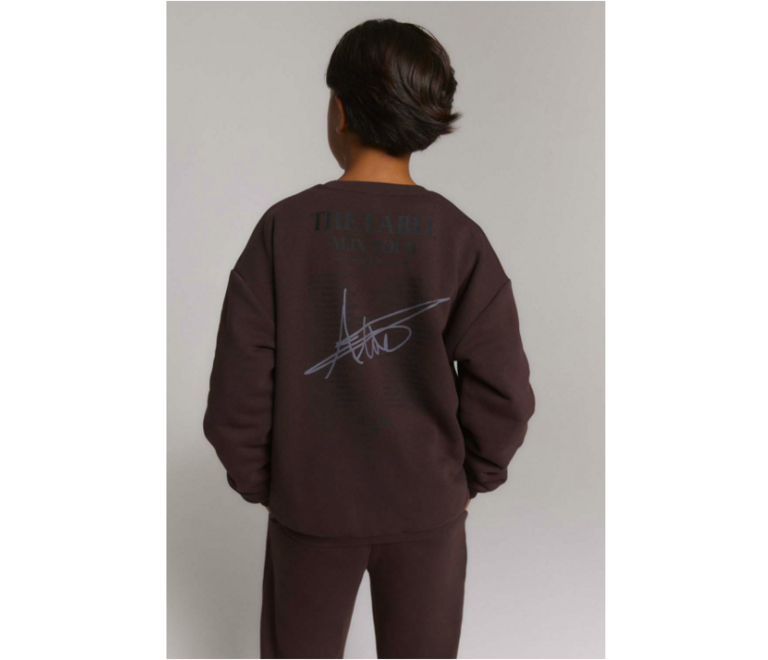 Alix the label Alix mini - knitted world tour sweater warm brown