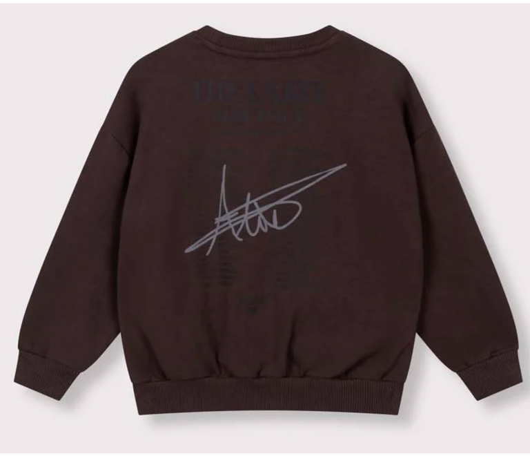 Alix the label Alix mini - knitted world tour sweater warm brown