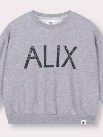 Alix the label Alix mini - knitted world tour sweater light grey