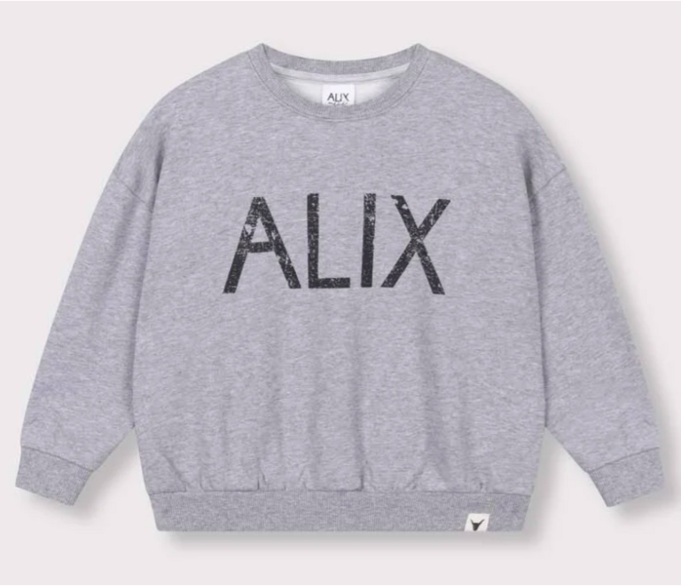 Alix the label Alix mini - knitted world tour sweater light grey