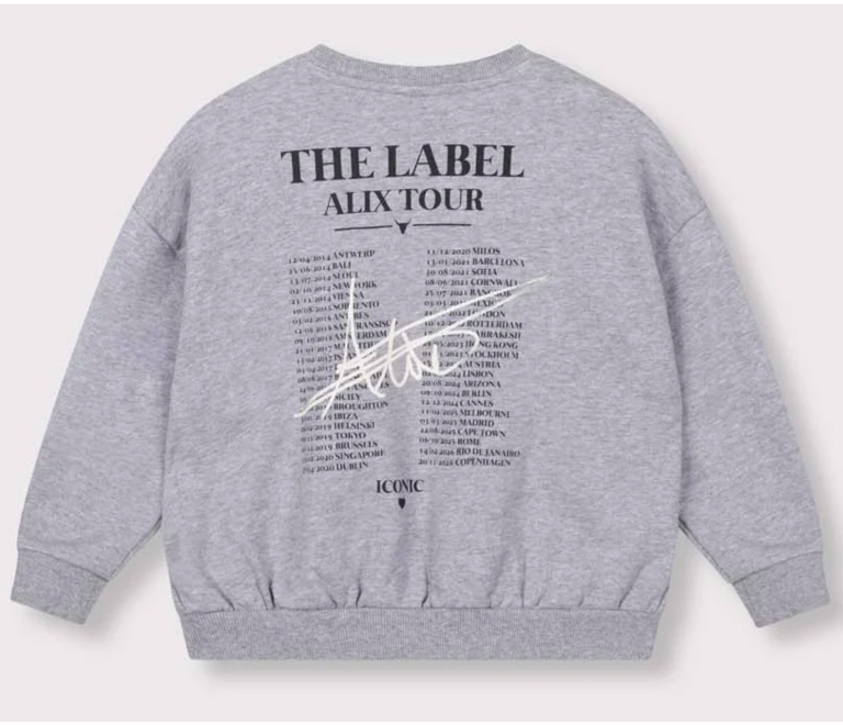 Alix the label Alix mini - knitted world tour sweater light grey