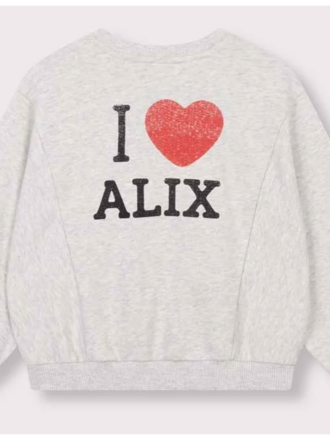 Alix the label Alix mini - knitted batwing sweater light grey
