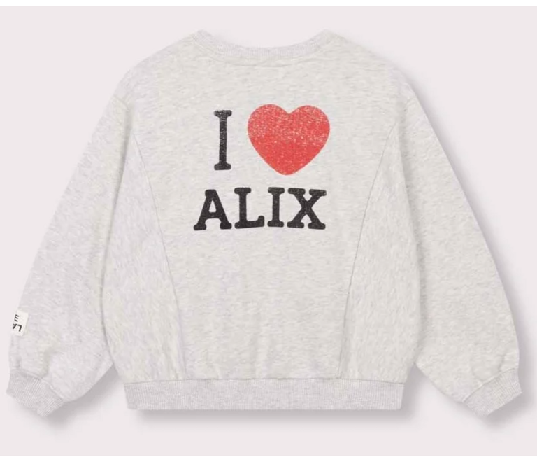 Alix the label Alix mini - knitted batwing sweater light grey