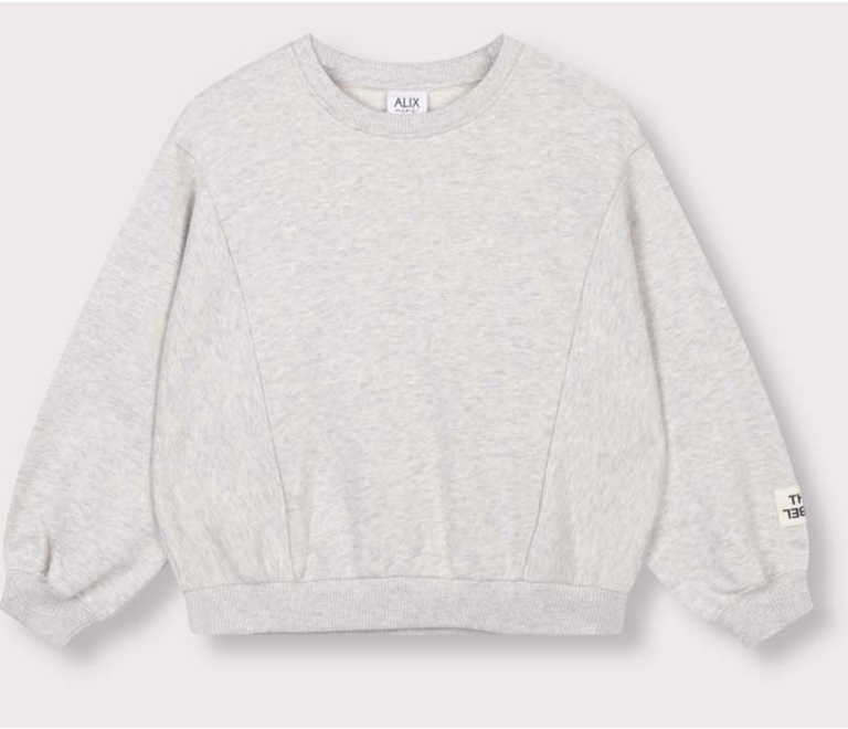 Alix the label Alix mini - knitted batwing sweater light grey