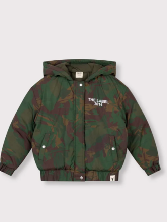 Alix the label Alix mini - woven camourflage nylon jacket