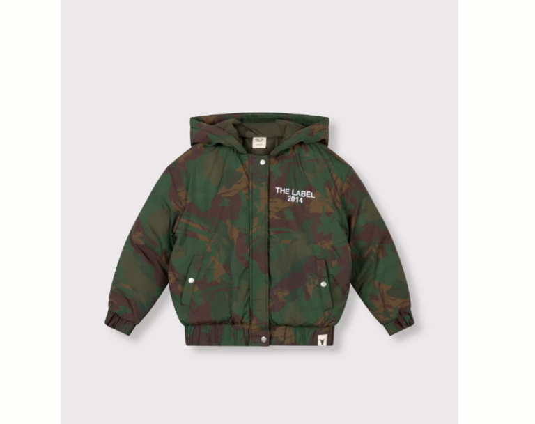 Alix the label Alix mini - woven camourflage nylon jacket