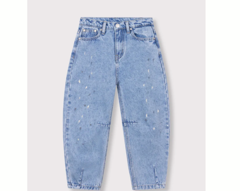 Alix the label Alix mini - woven painted spots denim pants