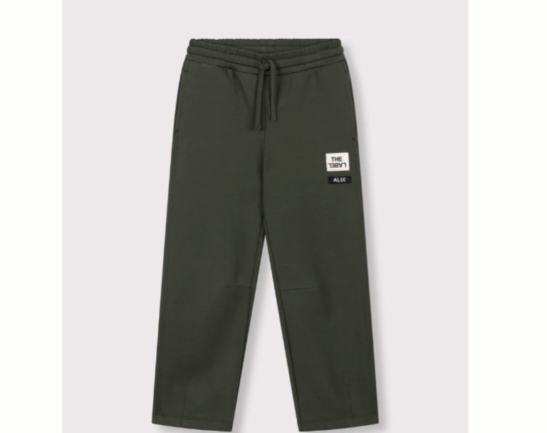 Alix the label Alix mini - knitted interlock barrel pants army