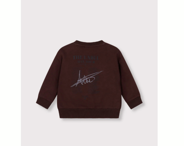 Alix the label Alix mini - baby knitted world tour sweater warm brown