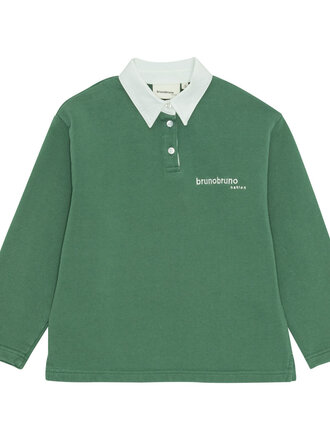 brunobruno Brunobuno - Dana polo sweatshirt myrtle green