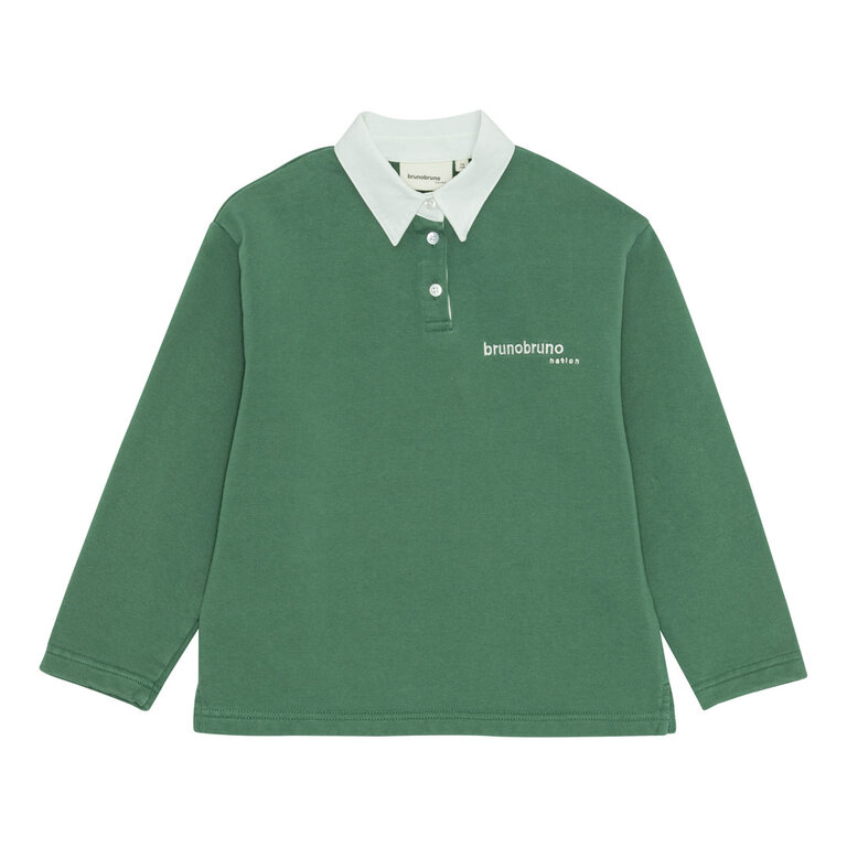 brunobruno Brunobuno - Dana polo sweatshirt myrtle green