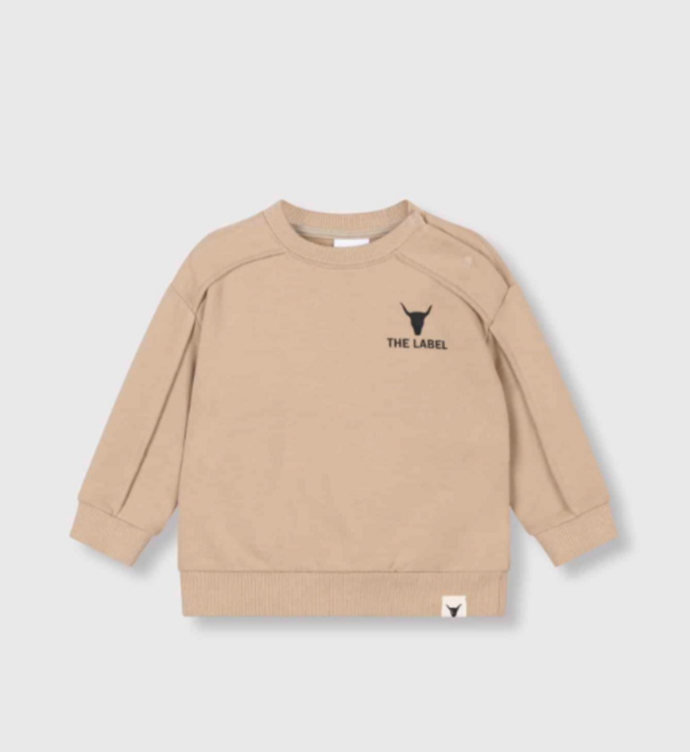 Alix the label Alix mini - baby knitted pintuck sweater sand