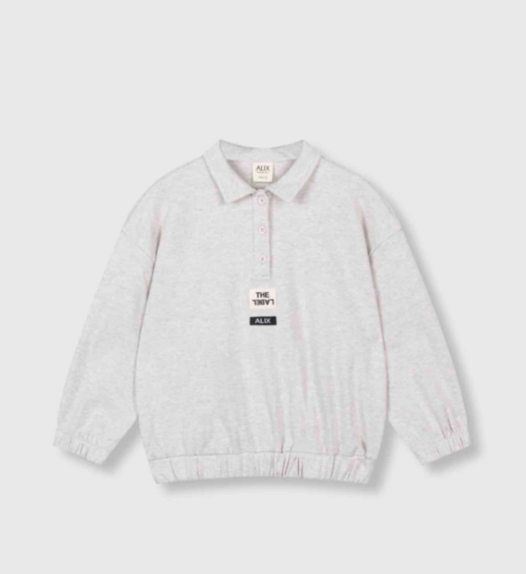 Alix the label alix mini - polo sweater light grey