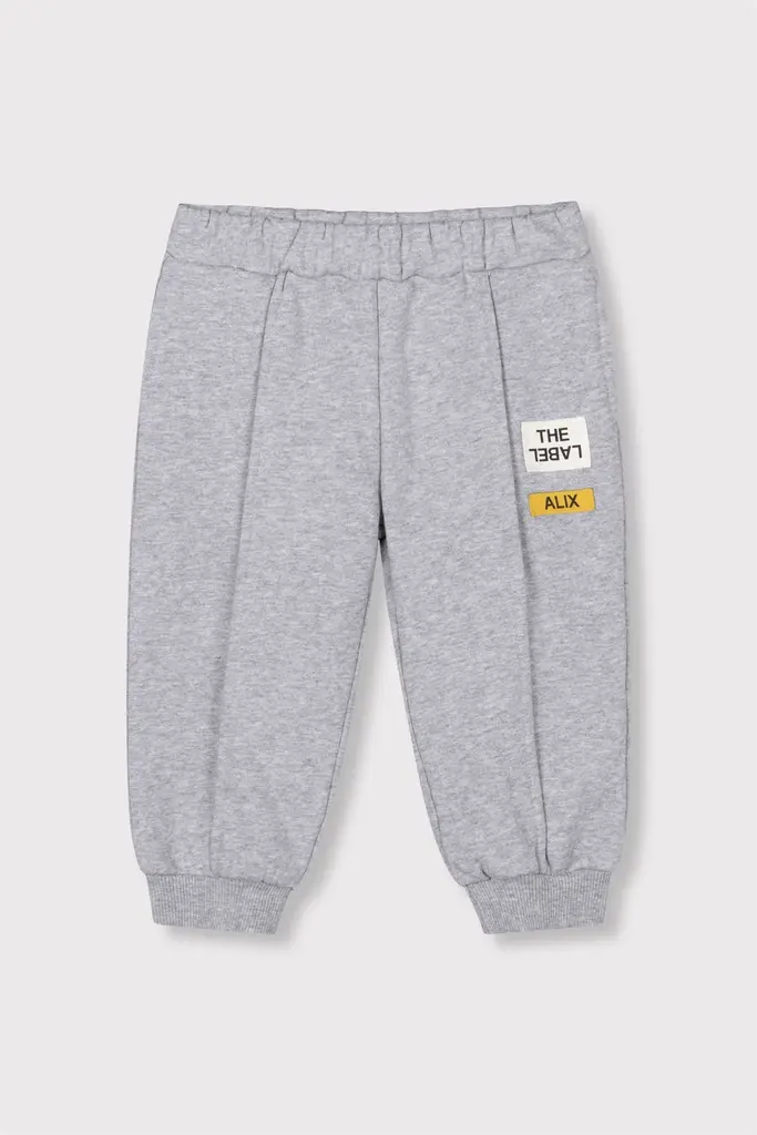 Alix the label alix mini - Baby knitted pintuck pants light grey