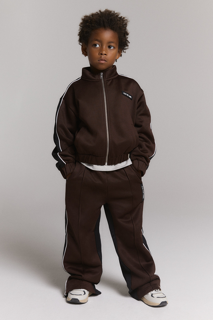 Alix the label alix mini - knitted colourblock training jacket