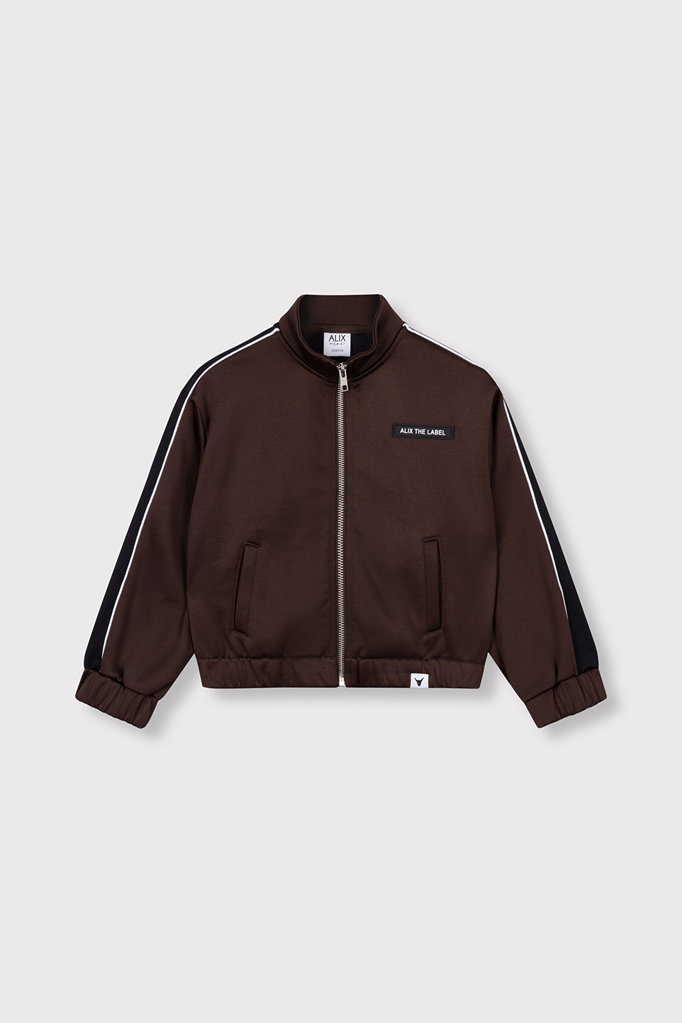 Alix the label alix mini - knitted colourblock training jacket